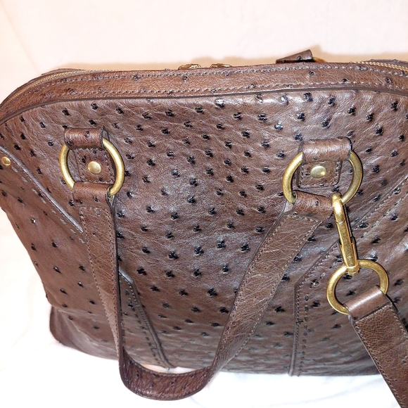YSL Muse Rive Gauche Ostrich Bag - Picture 9 of 15